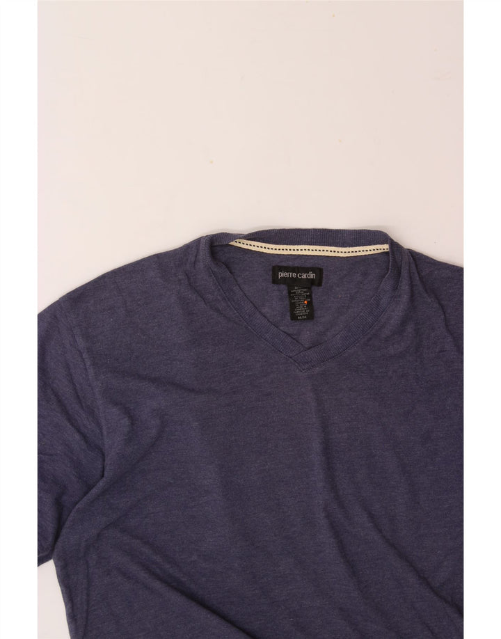 PIERRE CARDIN Mens T-Shirt Top Medium Navy Blue Cotton Vintage Pierre Cardin and Second-Hand Pierre Cardin from Messina Hembry 