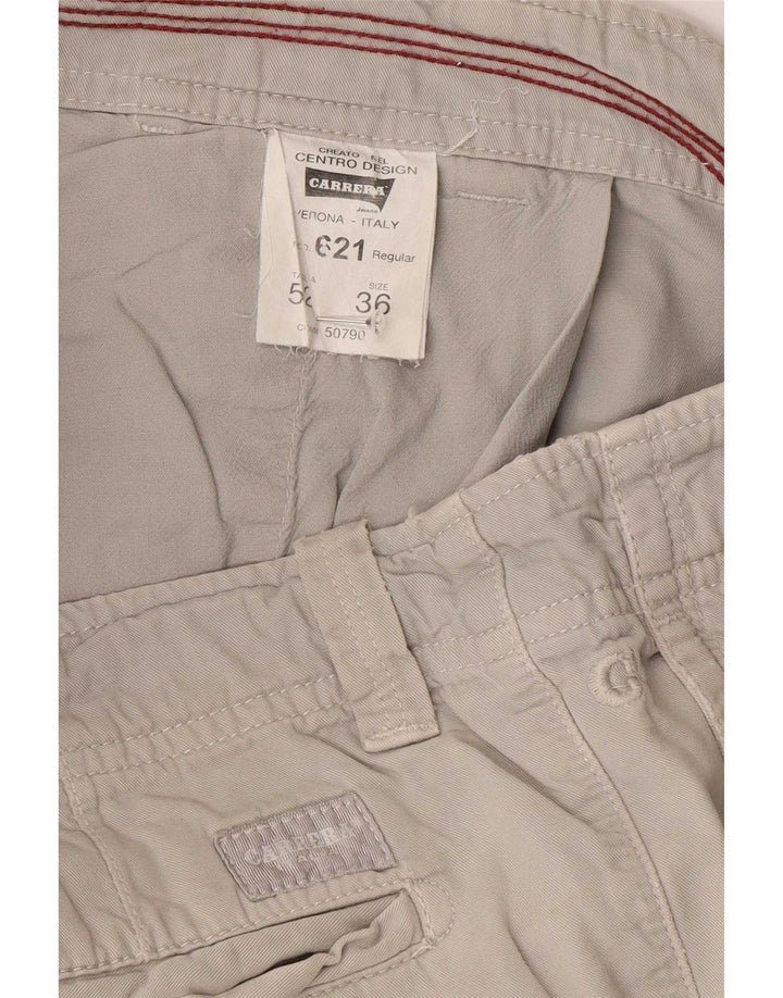 Carrera Mens Chino Shorts Large W36 Grey Cotton