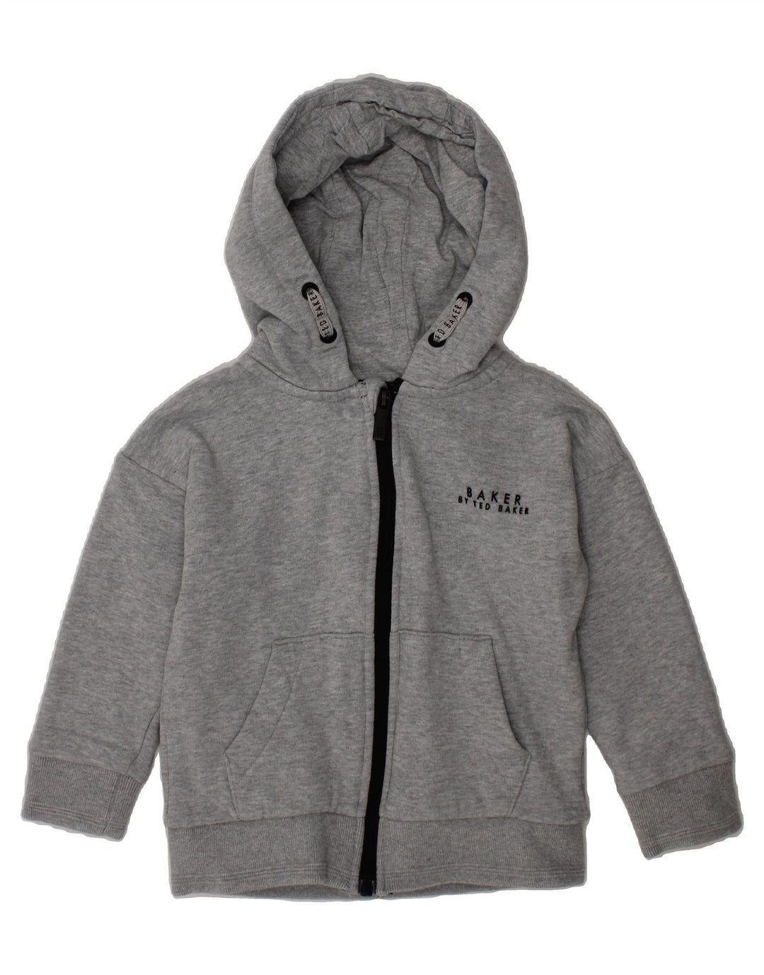 TED BAKER Boys Graphic Zip Hoodie Sweater 2-3 Years Grey Cotton Vintage Ted Baker and Second-Hand Ted Baker from Messina Hembry 