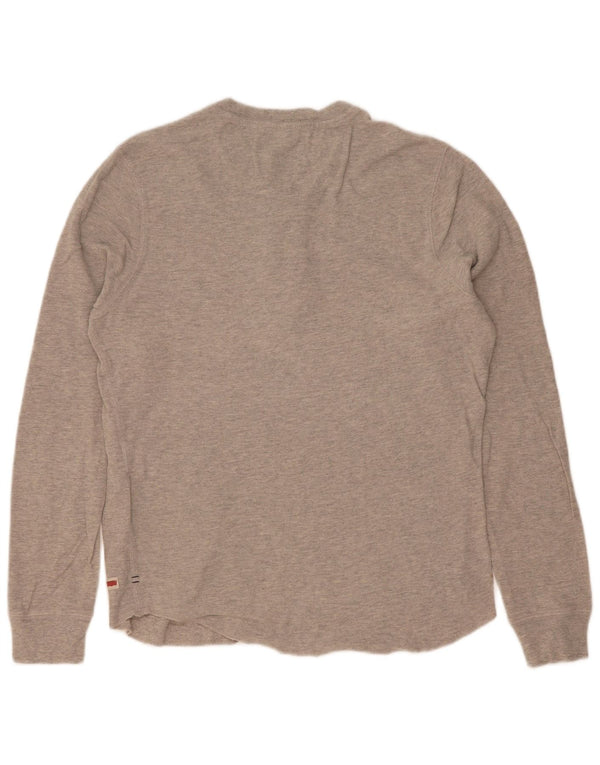 Levi's Hombre Slim Fit Top Manga Larga Pequeño Algodón Gris