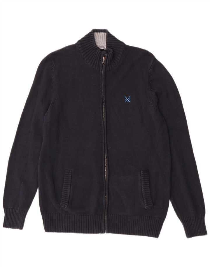 Crew Clothing Suéter tipo cárdigan para hombre Algodón azul marino mediano