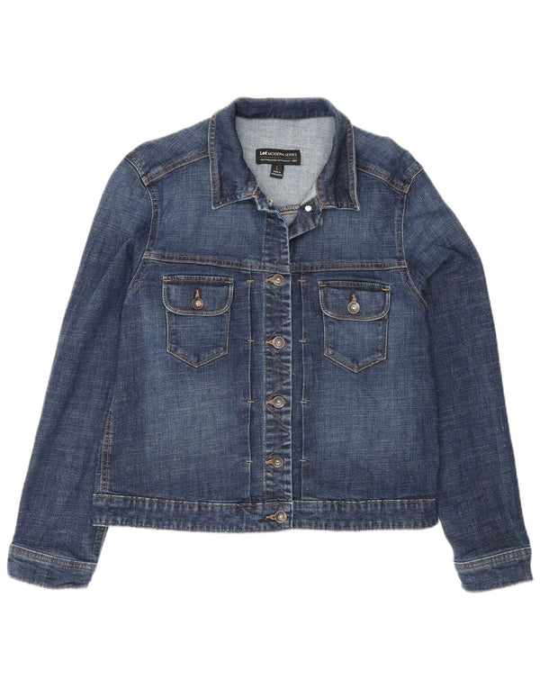 Lee Chaqueta Vaquera para Mujer UK 44 Grande Algodón Azul