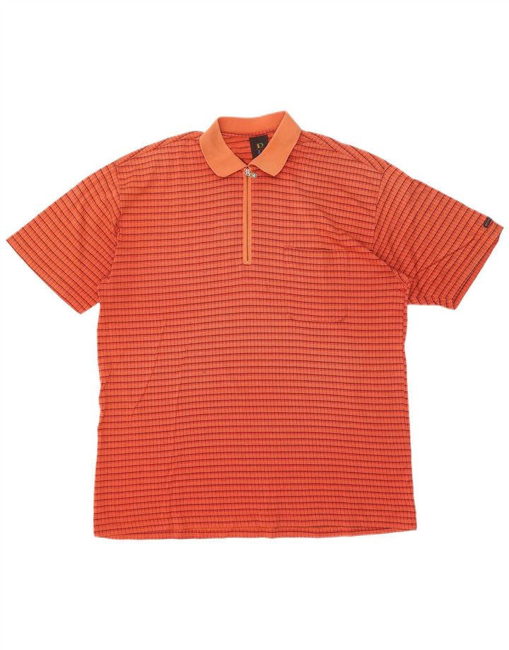 Baffo Polo Hombre IT 56 XL Algodón A Cuadros Naranja
