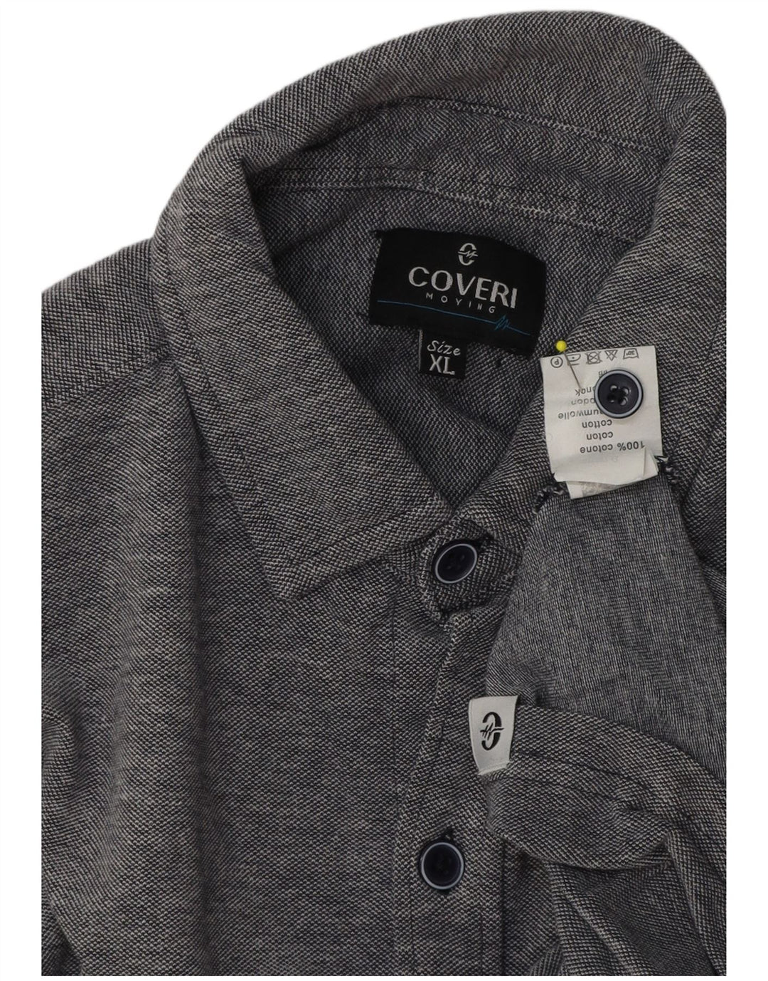 Coveri Camisa Manga Corta Hombre XL Gris Algodón
