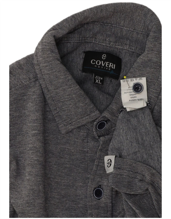 Coveri Camisa Manga Corta Hombre XL Gris Algodón