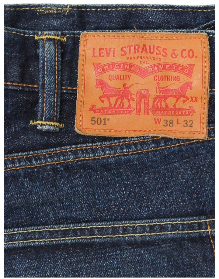 LEVI'S Jeans rectos 501 para hombre W38 L32 Algodón azul