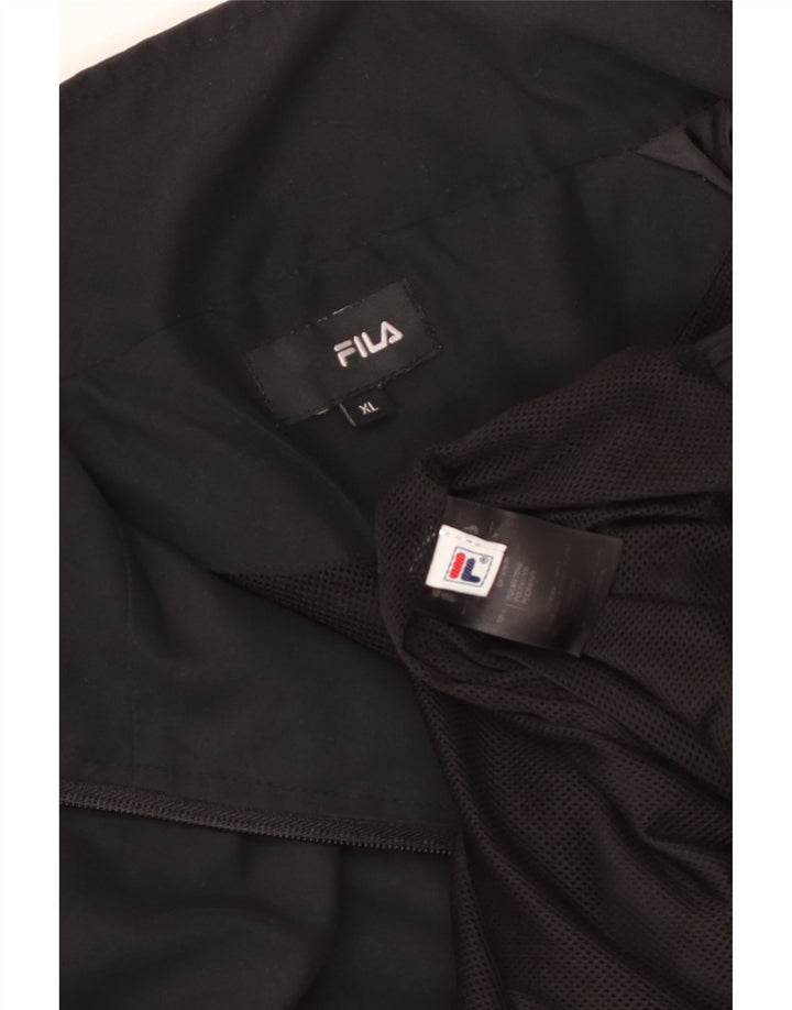 Fila Hombre Chándal Top Chaqueta XL Poliéster Negro