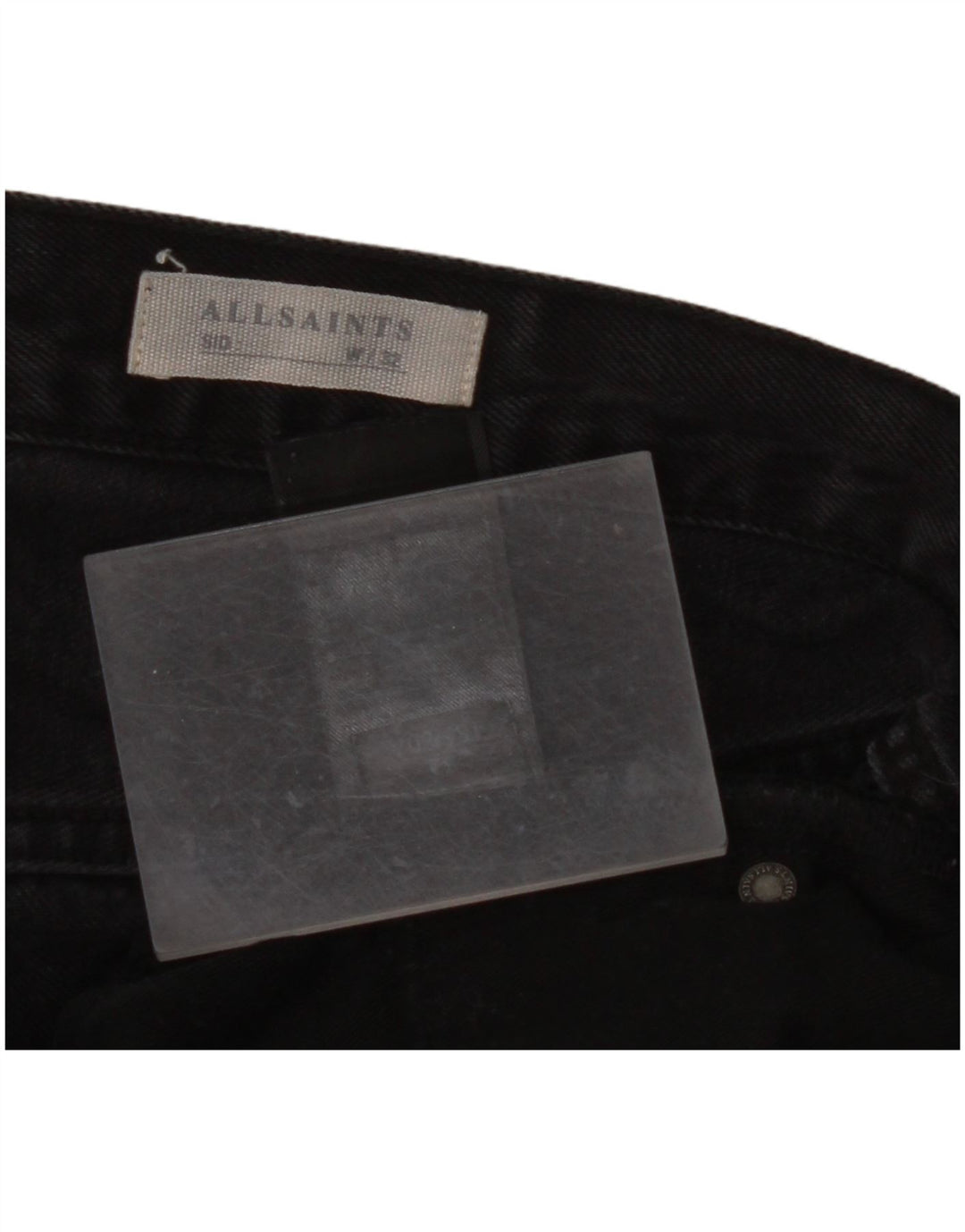 ALL SAINTS Vaqueros rectos Sid para hombre W32 L26 Algodón negro