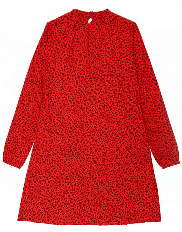 Marks & Spencer Vestido básico para mujer Reino Unido 42 Mediano Rojo Estampado animal