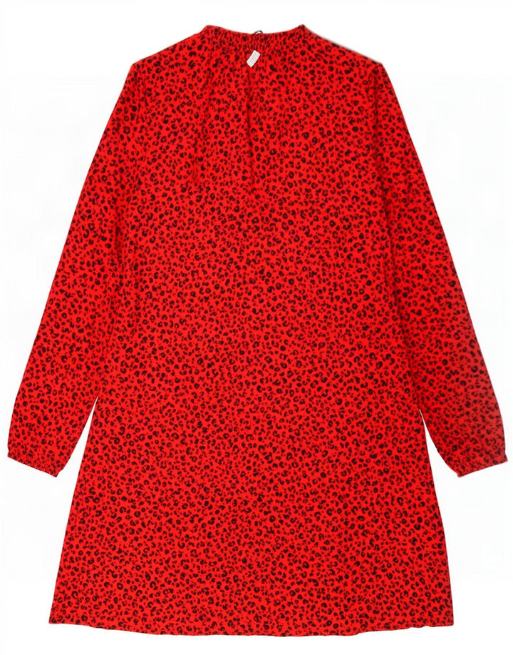 Marks & Spencer Vestido básico para mujer Reino Unido 42 Mediano Rojo Estampado animal