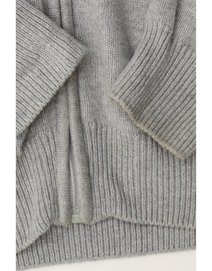 CREW CLOTHING Suéter tipo cárdigan para hombre Algodón gris medio