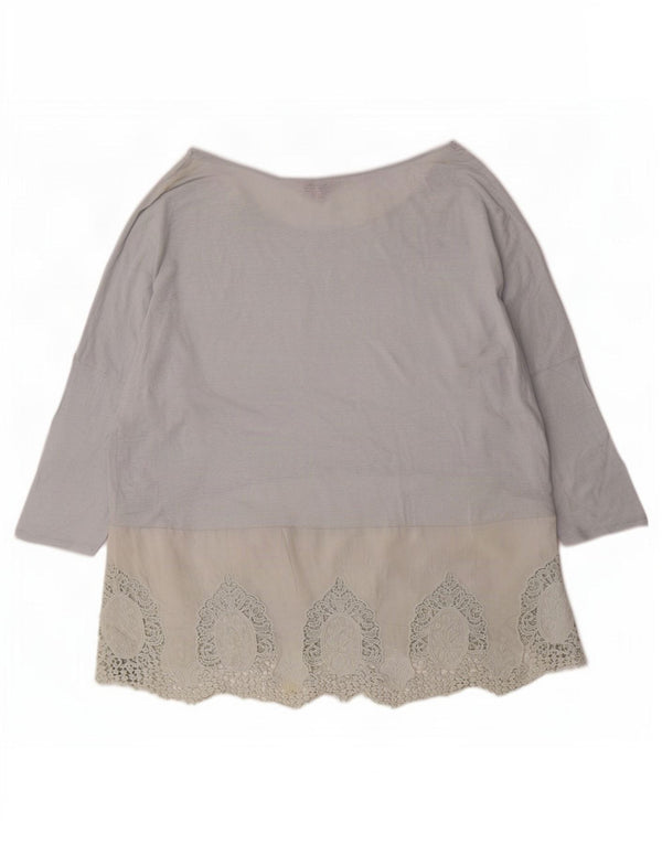Phase Eight Blusa extragrande de manga 3/4 para mujer UK 40 XL Azul Floral
