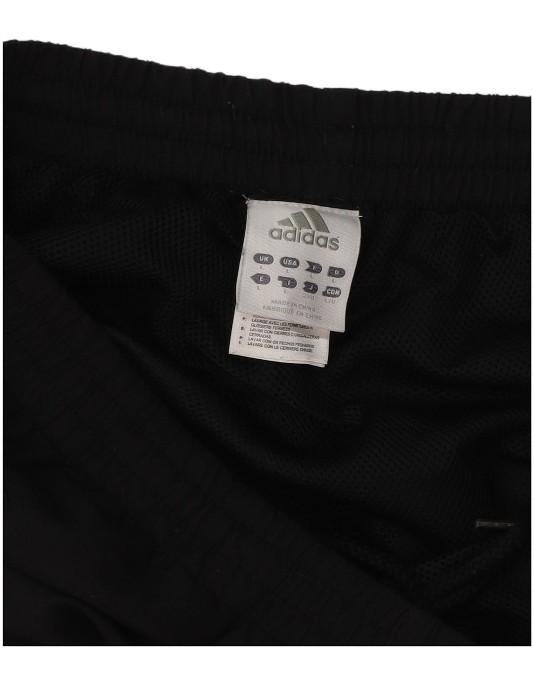 Adidas Hombre Pantalones De Chándal Joggers Grande Negro Poliéster
