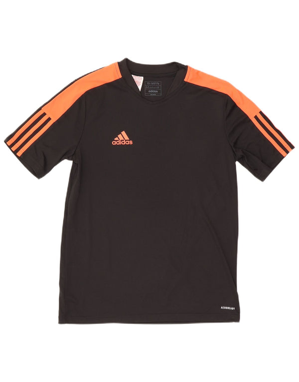 Adidas Camiseta Aeroready para niños 15-16 años Negro Colorblock Poliéster