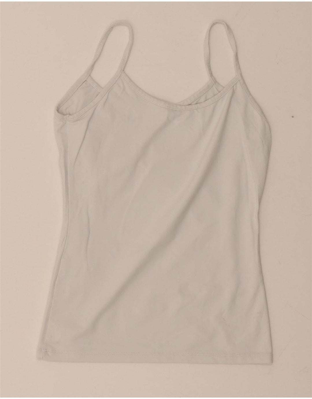 Zara Mujer Crop Cami Top UK 8 Small Blanco