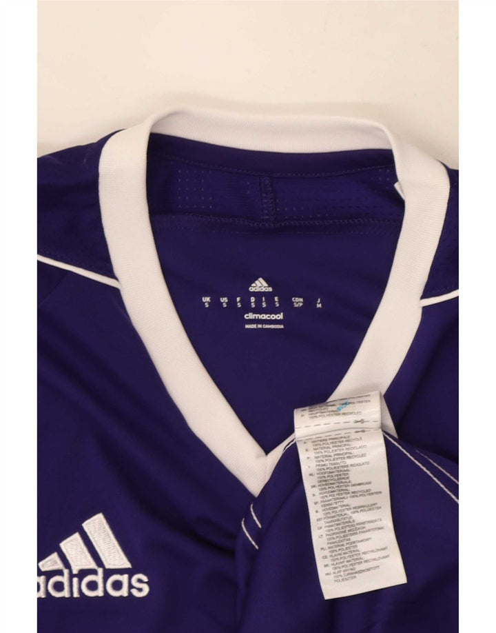 Adidas Mens Climacool Camiseta Top Pequeño Púrpura Poliéster