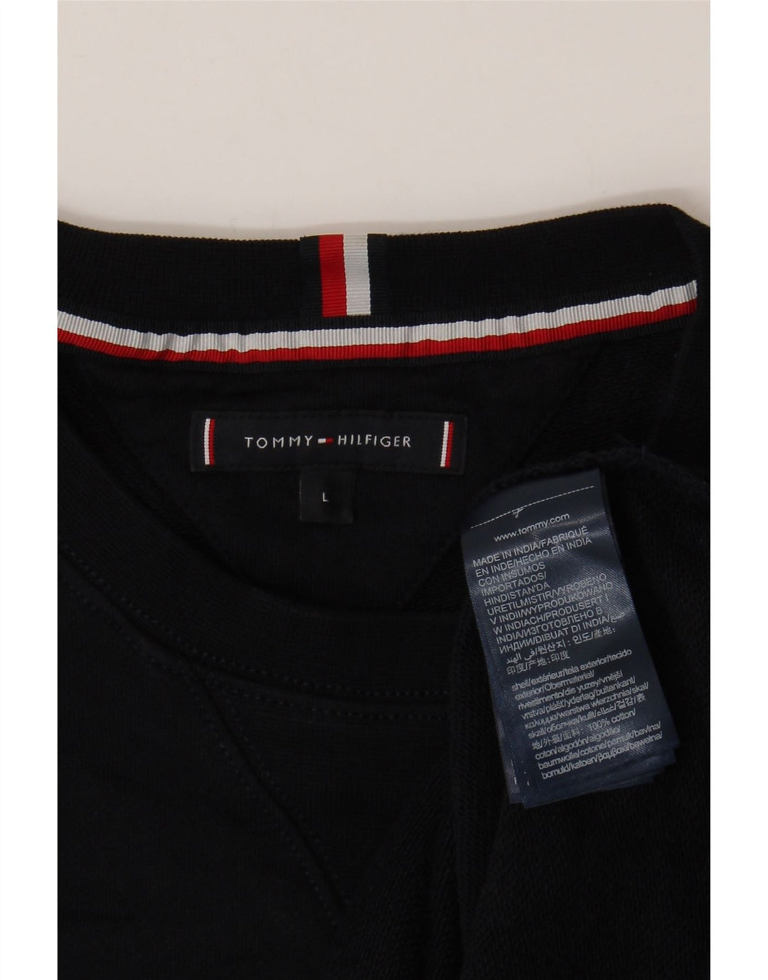 Tommy Hilfiger Sudadera Gráfica para Hombre Jumper Large Azul Marino Algodón