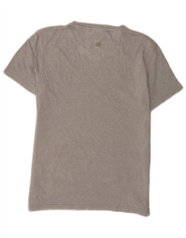 Camiseta con estampado gráfico de hombre de Fat Face, talla pequeña, de algodón moteado en gris