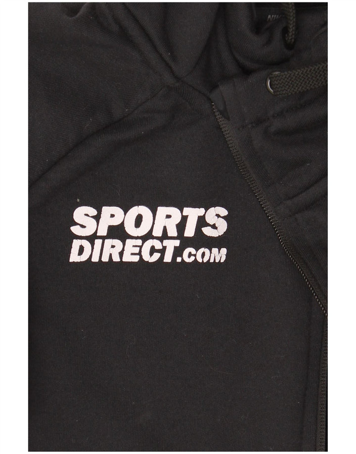 Nike Dri Fit Graphic Zip Sudadera con capucha para hombre, talla pequeña, poliéster negro