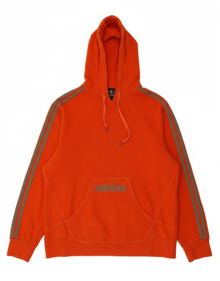 ADIDAS Mens Graphic Hoodie Jumper Medium Red Cotton