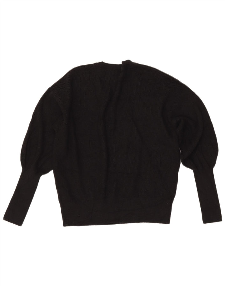 MARKS & SPENCER Suéter corto con cuello en V para mujer UK 10 Small Black