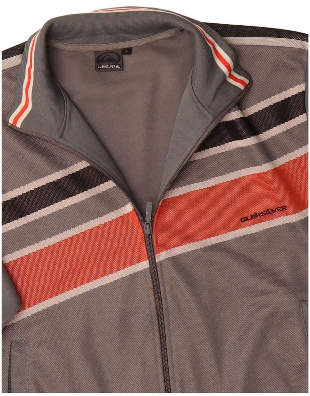 QUIKSILVER Chaqueta de chándal para hombre con bloques de color gris grande