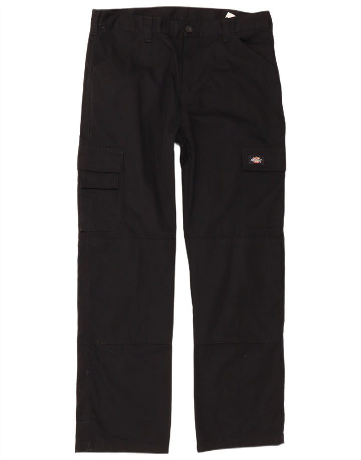Dickies Pantalones cargo rectos para hombre W34 L32 Poliéster negro