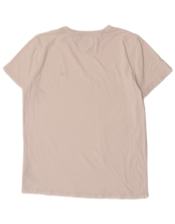 Tommy Hilfiger Camiseta para mujer Top UK 12 Medium White Cotton