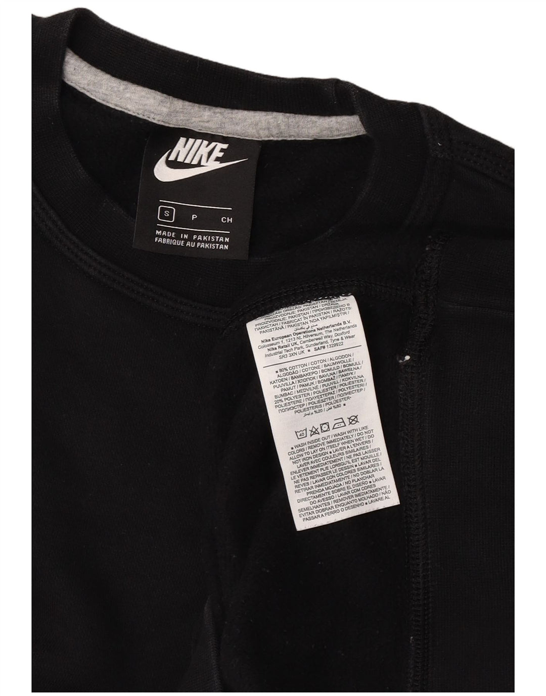 Nike Hombre Sudadera Jumper Small Negro Algodón