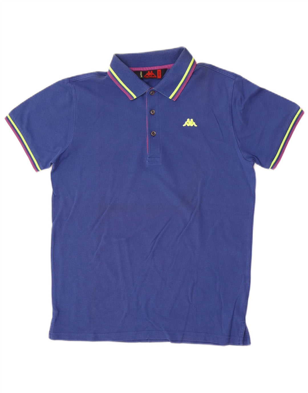 Polo Kappa Hombre Rayas Azul Medio