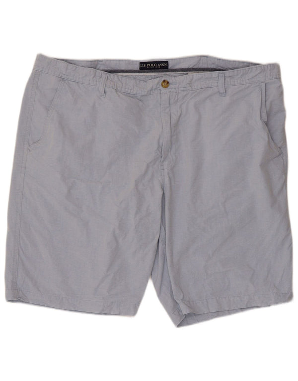 Asociación de Polo de EE. UU. Pantalones cortos chinos para hombre W44 2XL Algodón a rayas azules