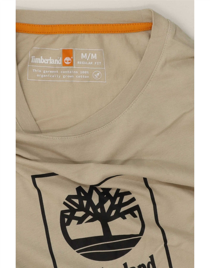 Timberland Camiseta con gráfico de ajuste regular para hombre Top de algodón beige medio