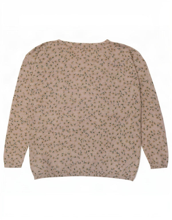 Suéter tipo jersey con cuello barco para mujer de Fat Face UK 40 Algodón floral beige mediano