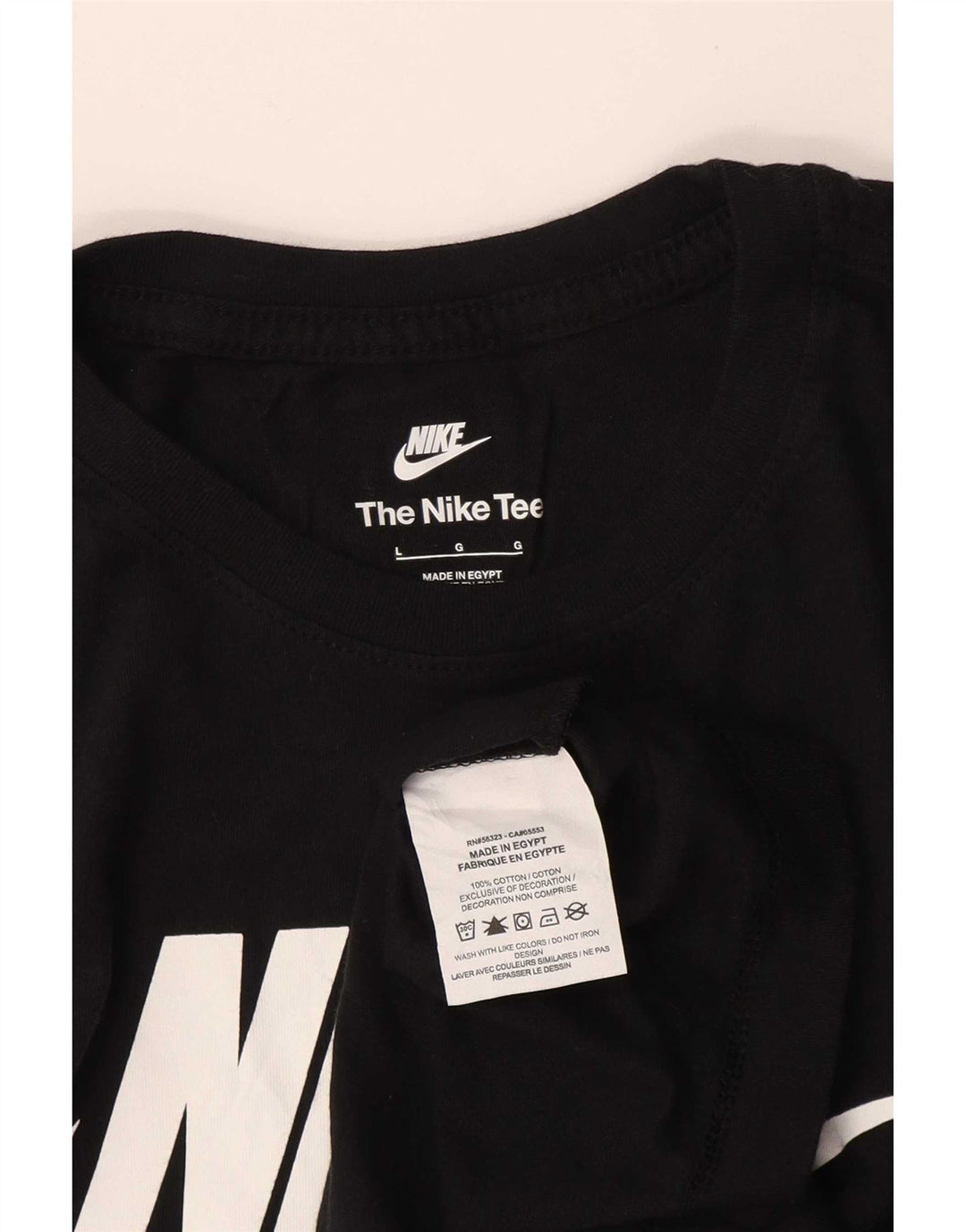 Nike - Camiseta gráfica para hombre, talla grande, algodón negro