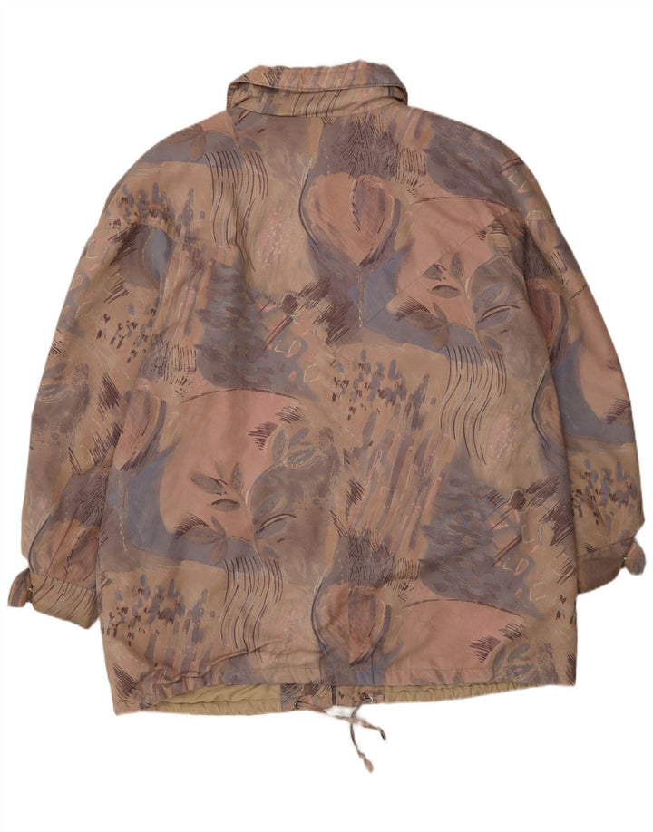 Vintage mujer cortavientos chaqueta Reino Unido 16 grande multicolor floral