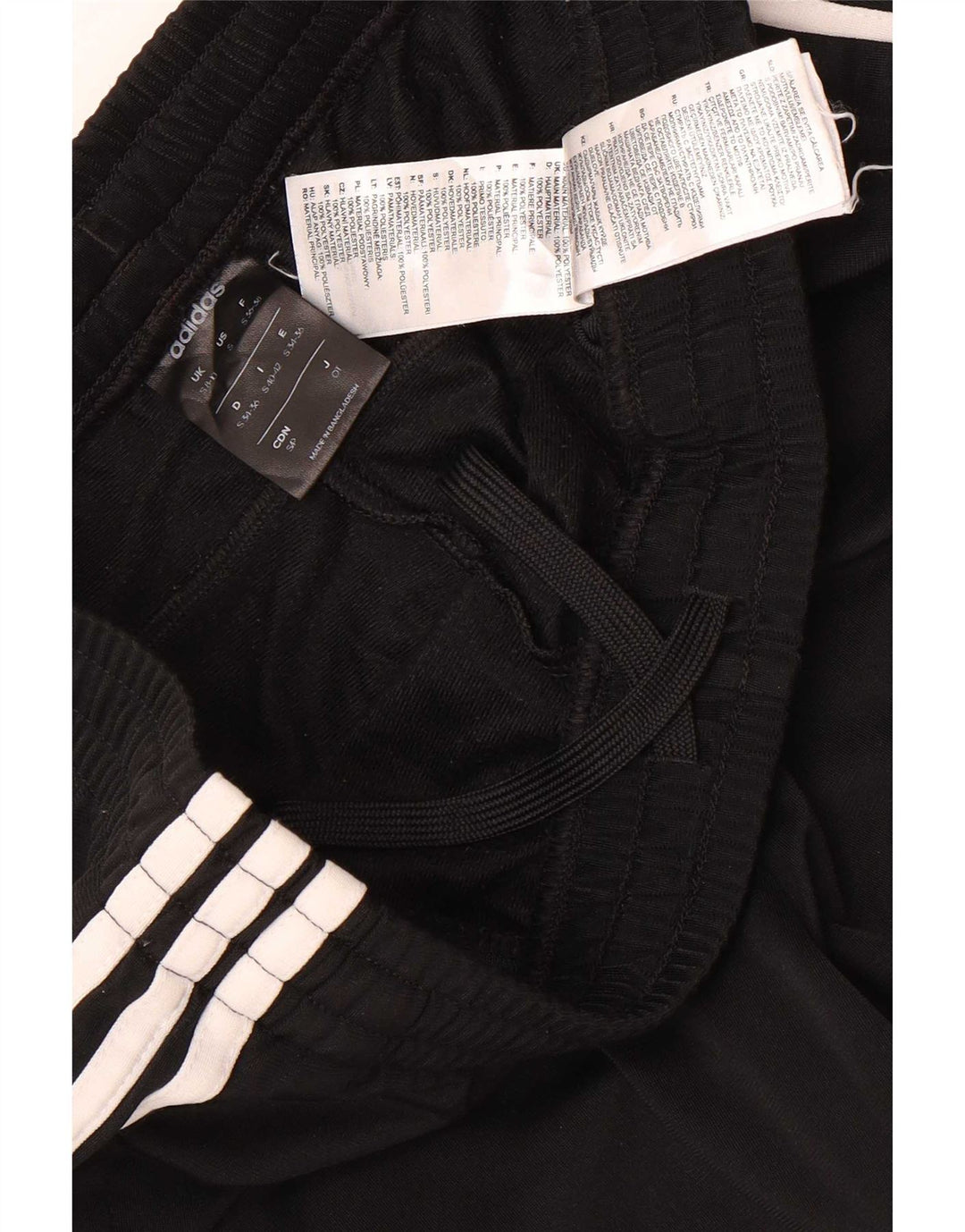 Adidas Pantalones de chándal para mujer UK 8/10 Small Negro Poliéster