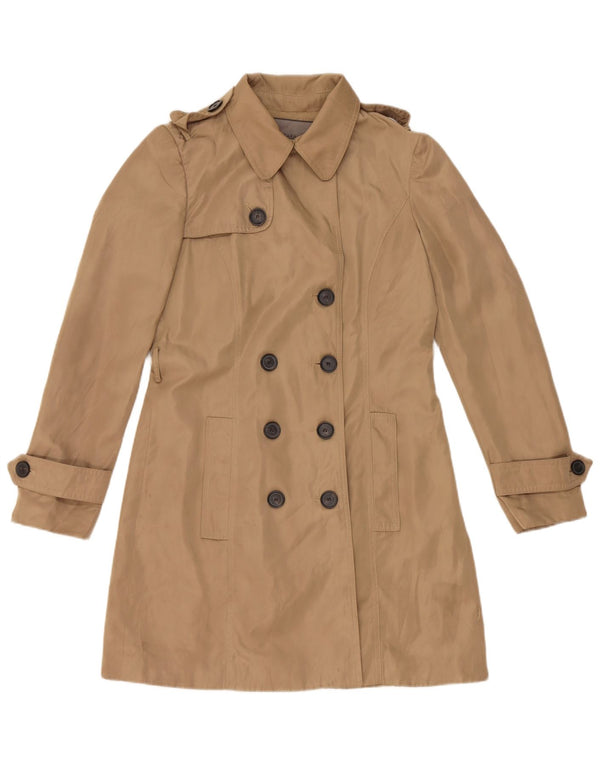 Zara Mujer Gabardina UK 44 Poliéster Beige Medio