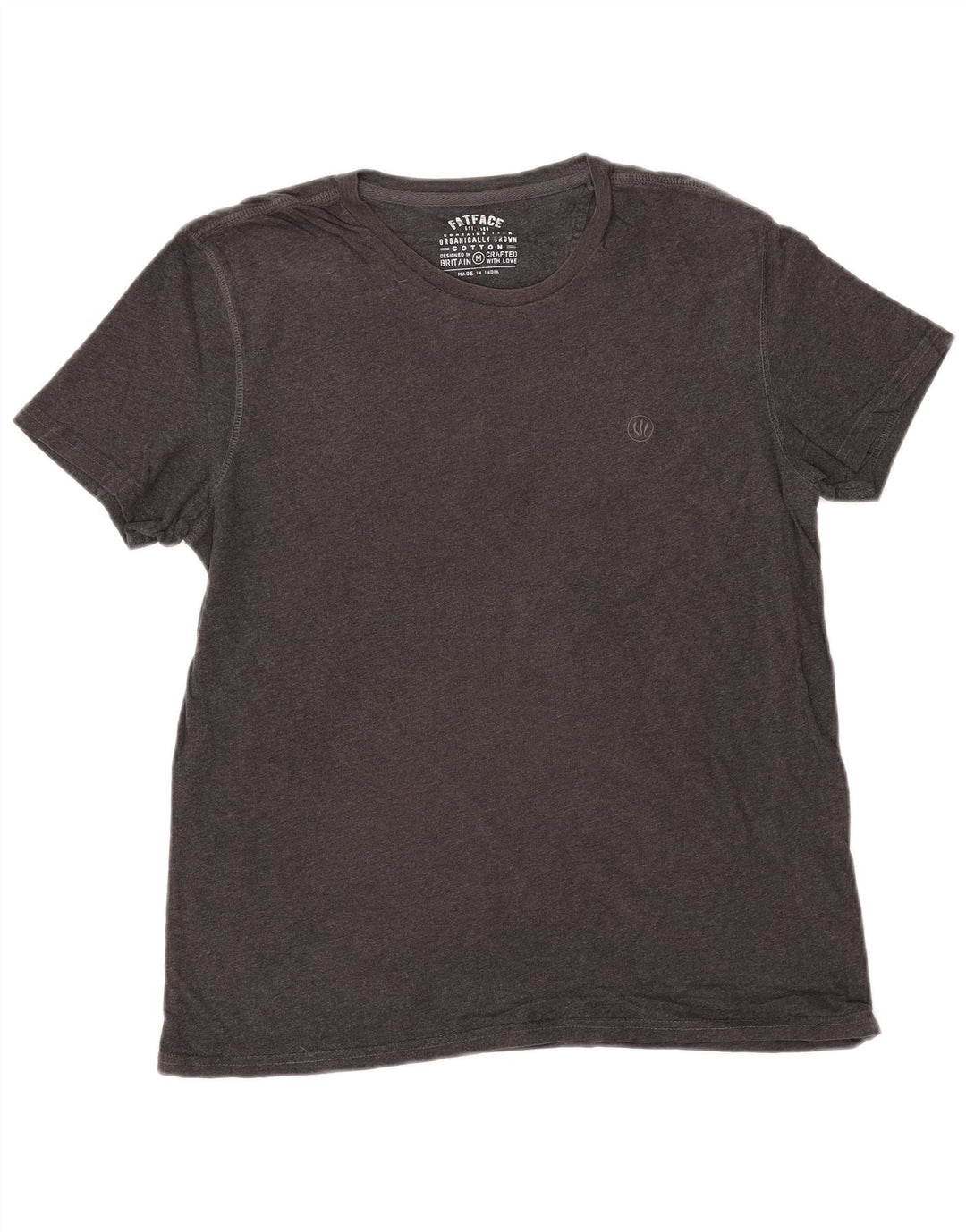 FAT FACE Camiseta Hombre Top Algodón Gris Medio