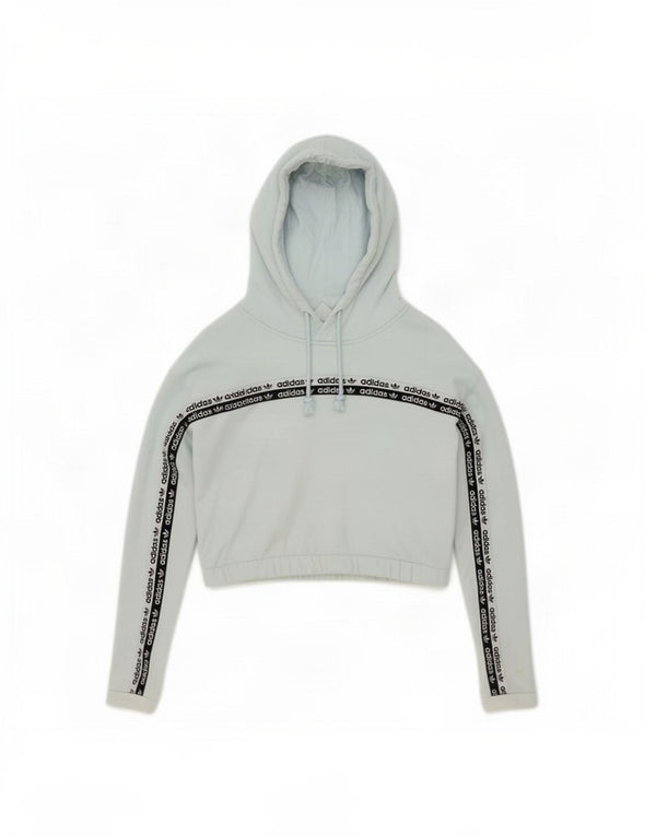Adidas - Sudadera con capucha para mujer, diseño gráfico, talla 6, XS, color azul, algodón