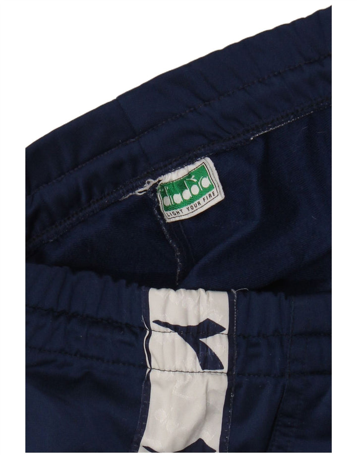 Diadora Hombre Pantalones De Chándal Gráfico Grande Azul Marino