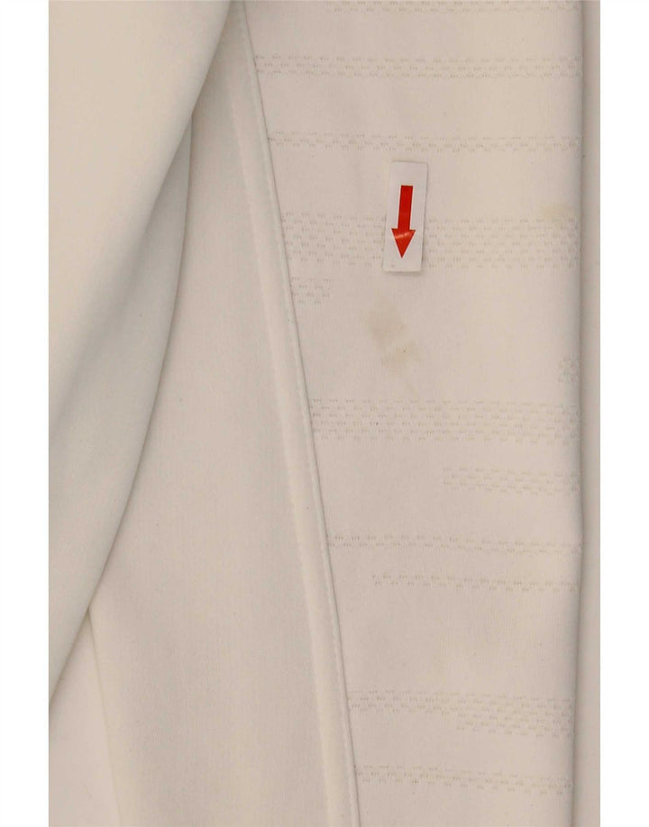 Nike Mujer Therma-Fit Chándal Top Chaqueta UK 12 Mediano Blanco Poliéster