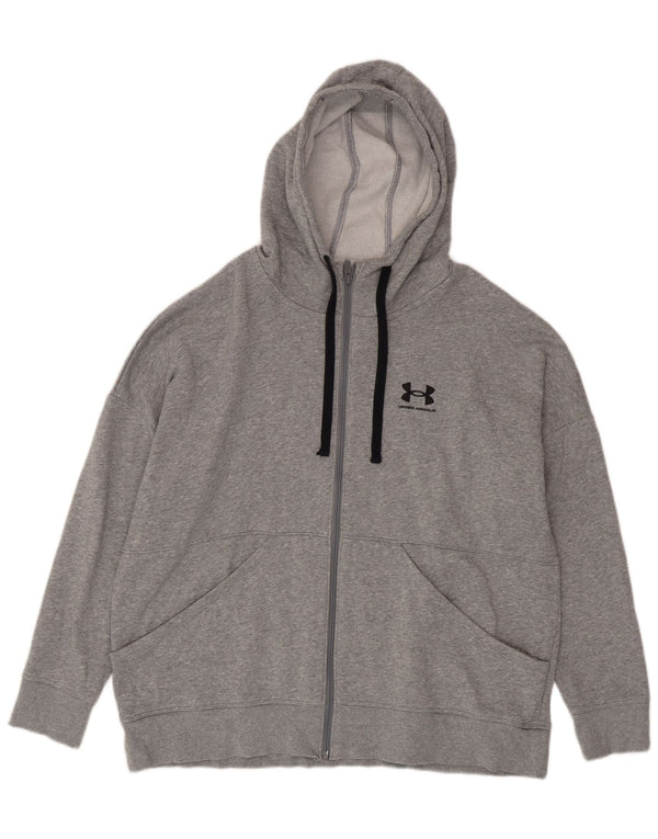 Under Armour Sudadera con capucha y cremallera para hombre XL Gris moteado
