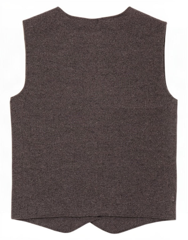 Zara Mujer Chaleco De Punto UK 42 Poliéster Gris Medio
