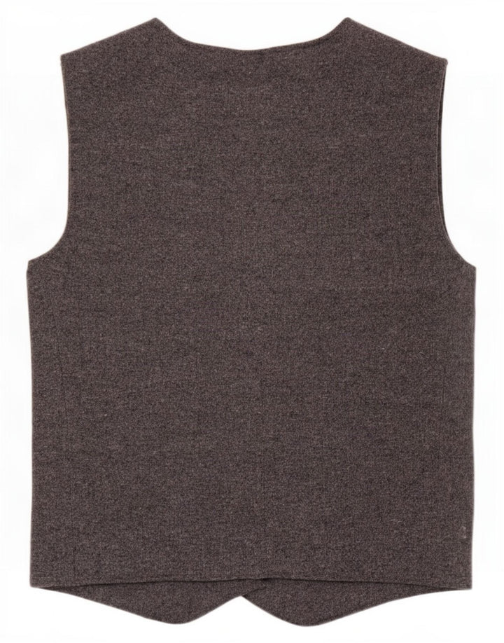 Zara Mujer Chaleco De Punto UK 42 Poliéster Gris Medio