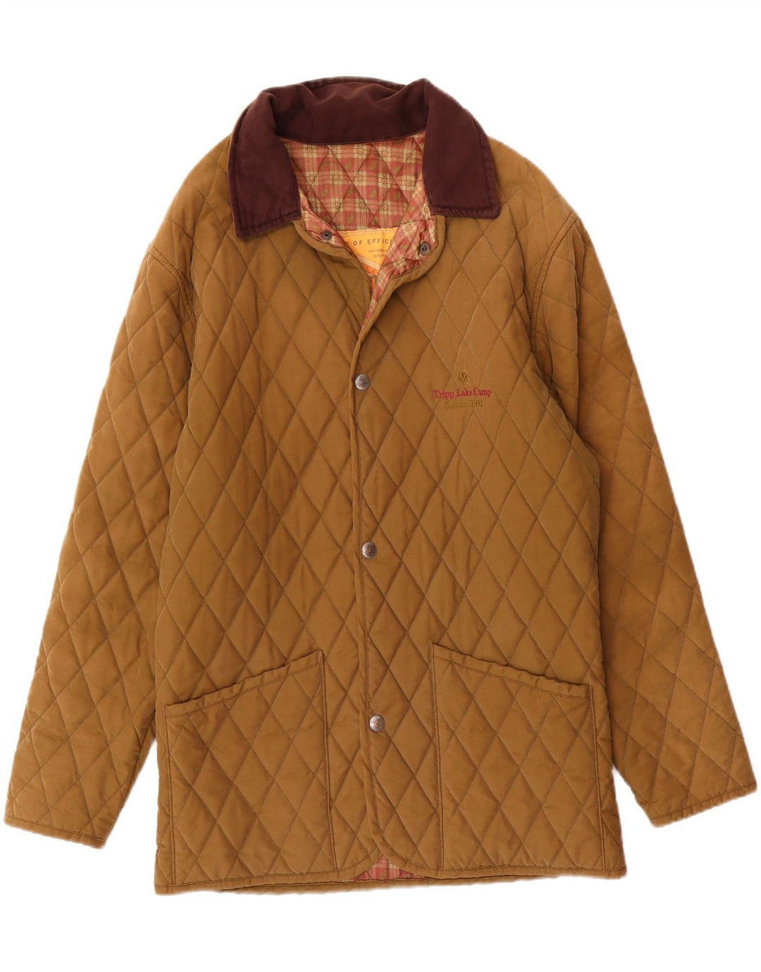 Mash Chaqueta acolchada para hombre IT 52/54 Large Beige Colorblock Algodón