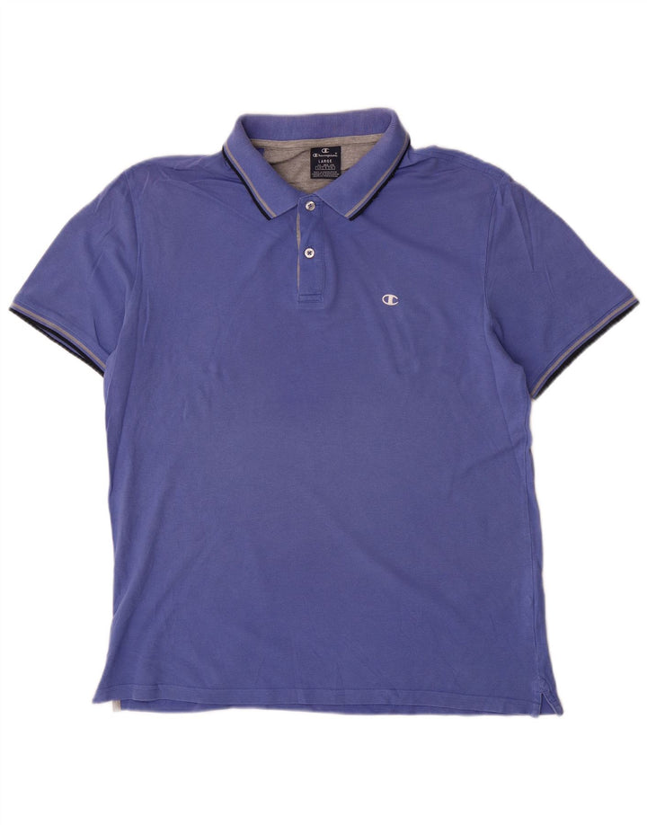 Champion Polo para hombre de algodón azul grande