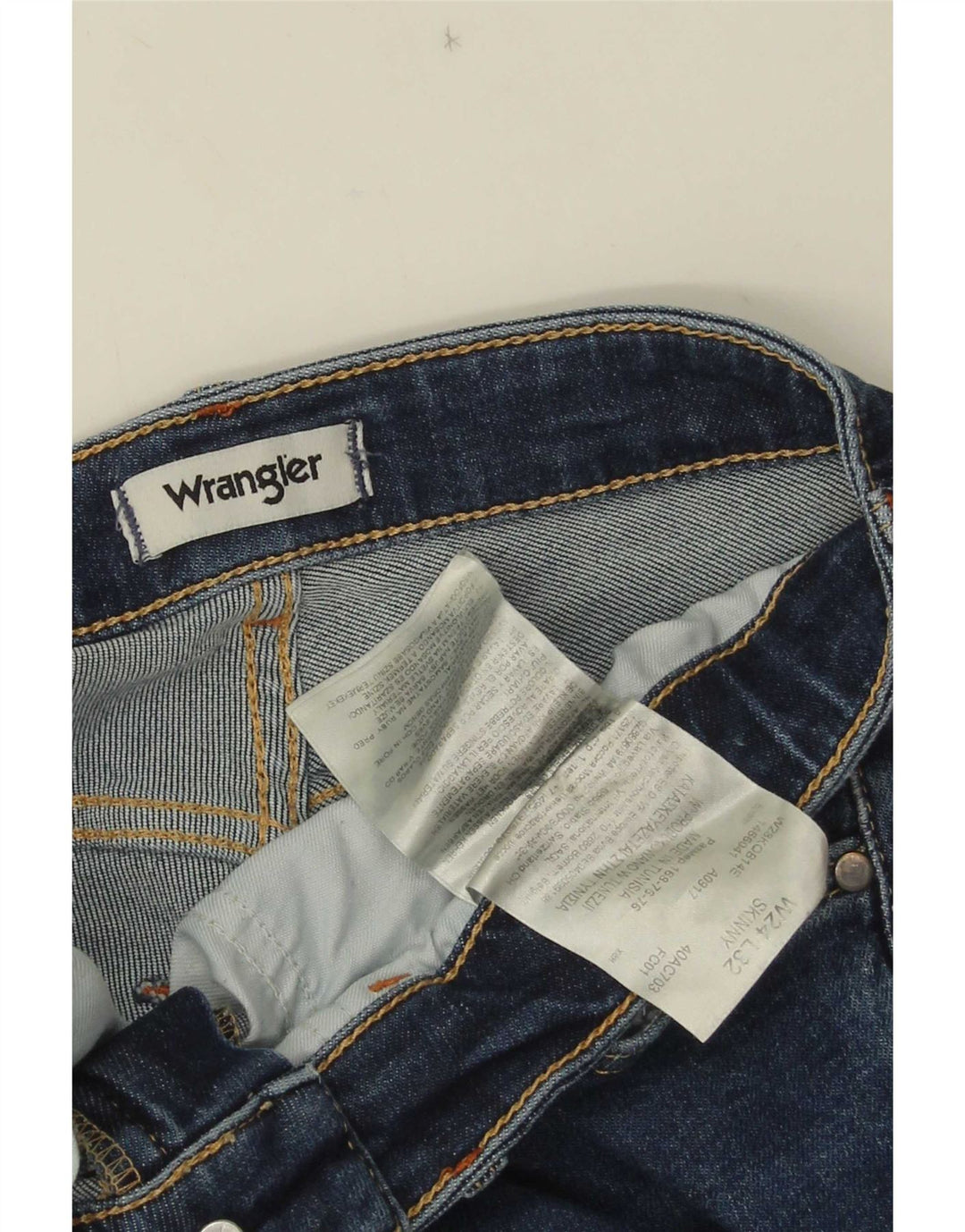 Vaqueros ajustados para mujer Wrangler W24 L32 Azul