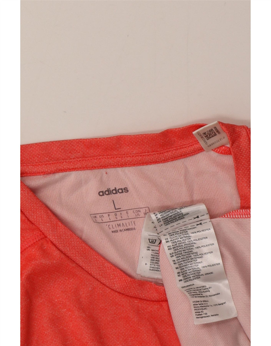 Adidas Mens Climalite Camiseta Top Grande Poliéster Rojo