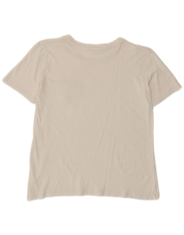 Zara Mujer Camiseta Top UK 10 Small Blanco