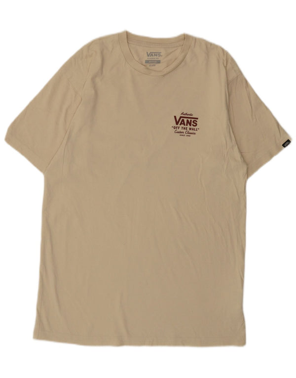 Vans Hombre Classic Fit Graphic Camiseta Top Algodón Beige Medio